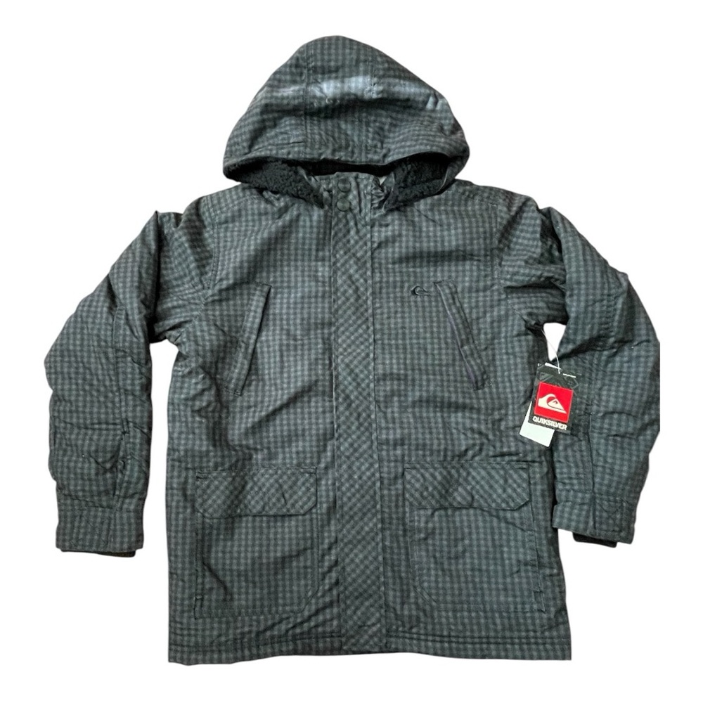 Quiksilver Boys Checkered Winter Jacket size Medium BRAND NEW NWT